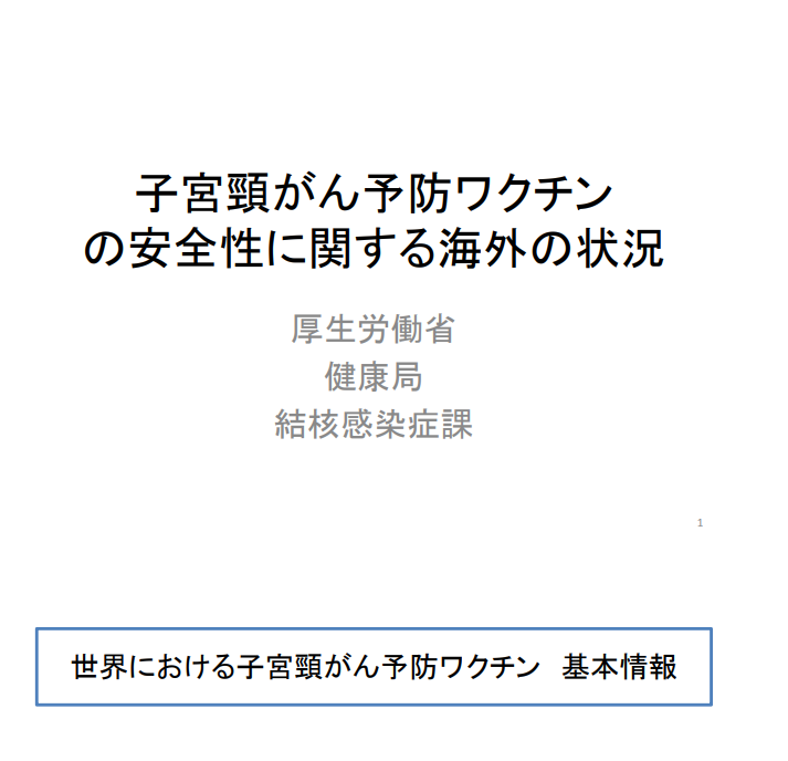 厚生労働省の資料の表紙