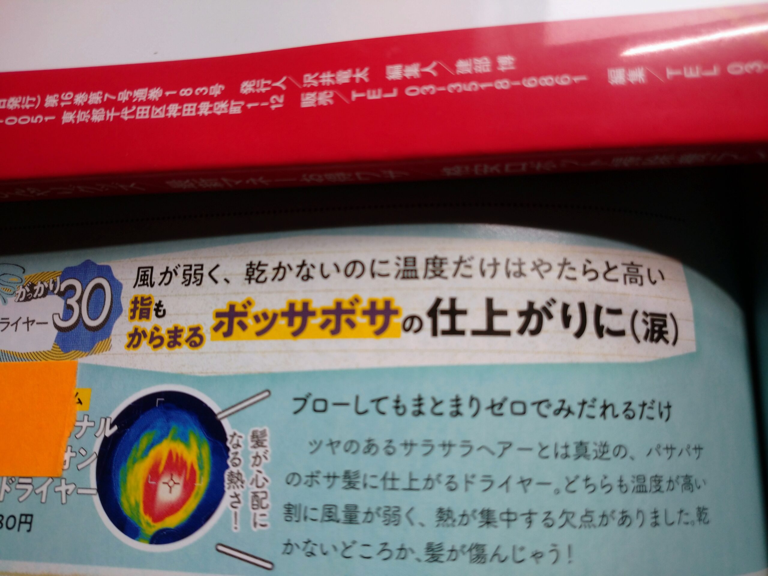 雑誌LDK　評価が悪かったヘアドライヤー　N社